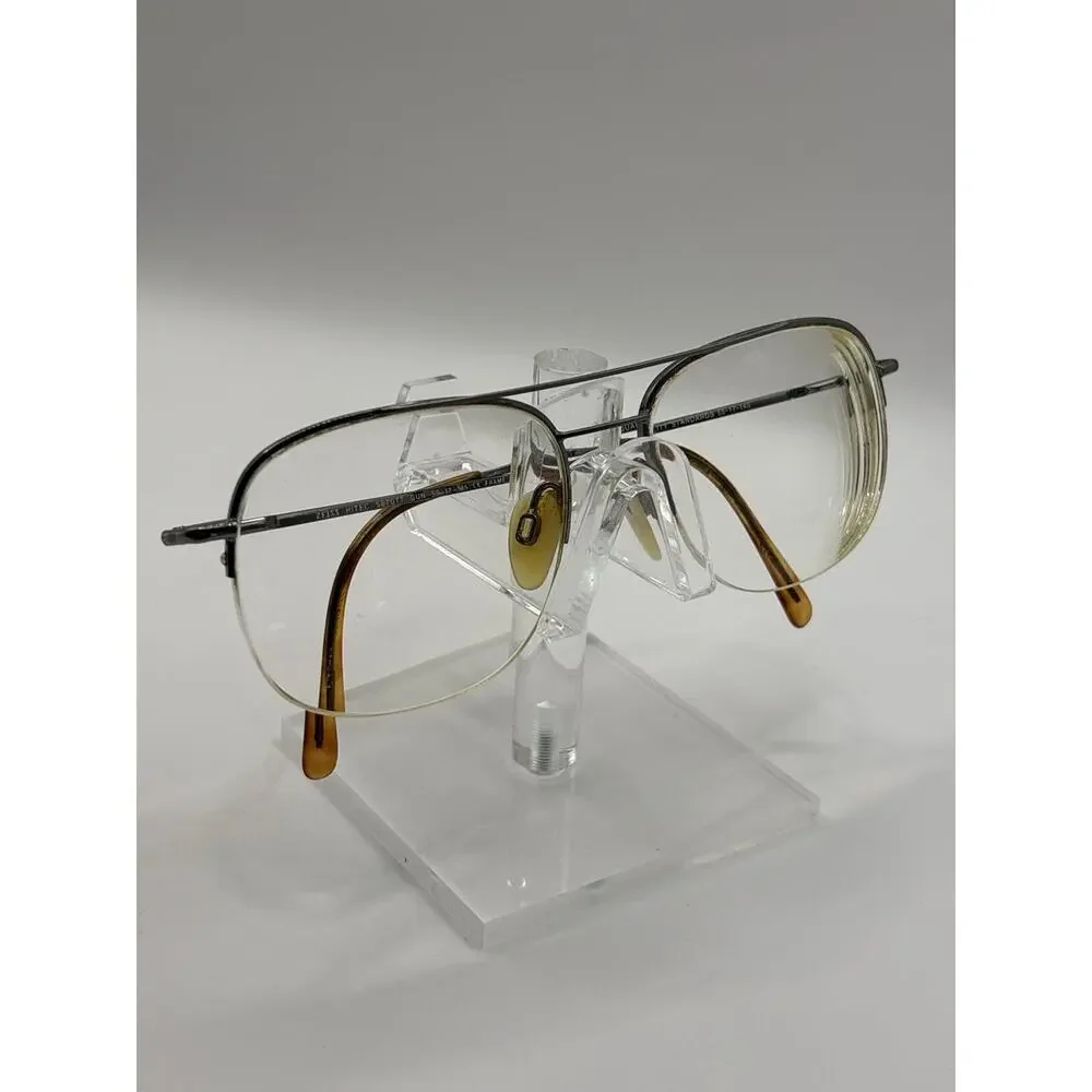 Vintage ZEISS HITEC 5670TT Eyeglasses Gunmetal 55-17-145 Frame Japan